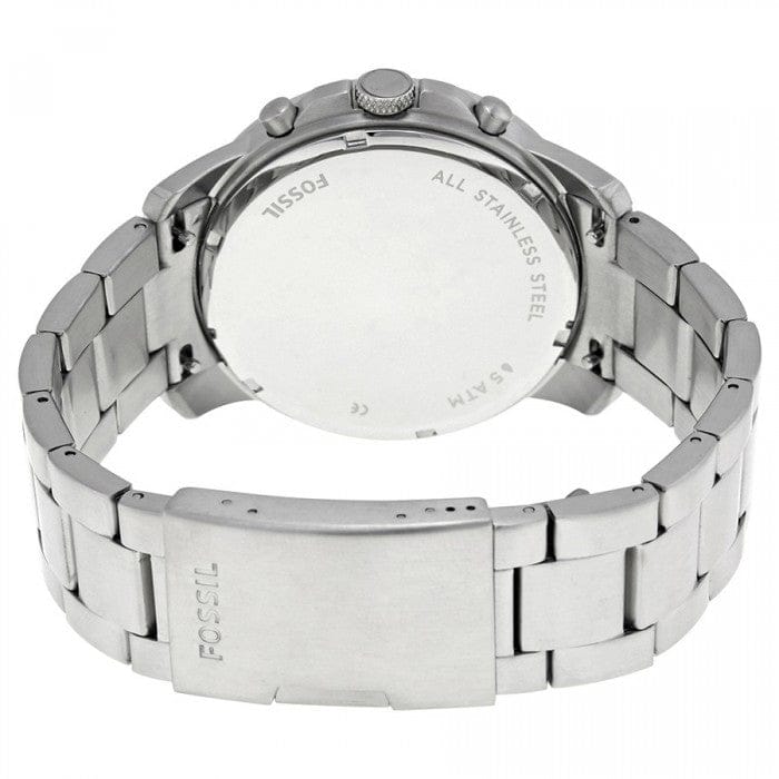 Fossil Grant Sport Chronograph Blue Dial Silver Steel Strap Watch for Men - FS5238