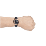 Fossil Grant Twist Multifunction Blue Dial Blue Leather Strap Watch for Men - ME1162