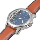 Fossil Grant Twist Multifunction Blue Dial Brown Leather Strap Watch for Men - ME1161