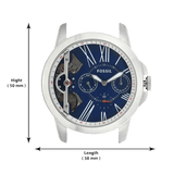 Fossil Grant Twist Multifunction Blue Dial Brown Leather Strap Watch for Men - ME1161