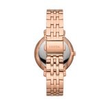 Fossil Jacqueline Analog Moonphase Mother of Pearl White Dial Rose Gold Steel Strap Watch for Women - ES5165