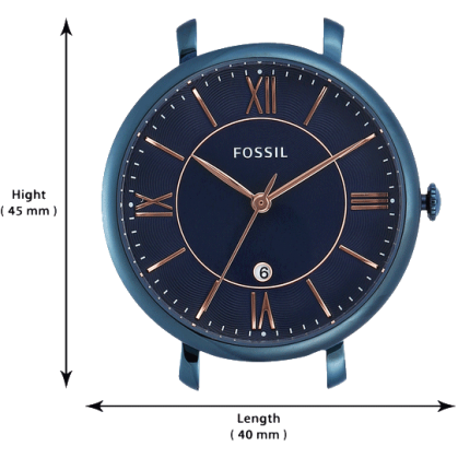 Fossil Jacqueline Blue Dial Blue Steel Strap Watch for Women - ES4094