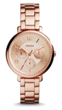 Fossil Jacqueline Rose Gold Dial Rose Gold Steel Strap Watch for Women - ES3665