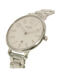 Fossil Jacqueline White Dial Silver Steel Strap Watch for Women - ES3969