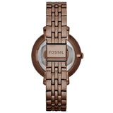 Fossil Jacqueline Brown Dial Brown Steel Strap Watch for Women - ES4275