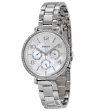 Fossil Jacqueline Multi-Function Mother of Pearl Dial Silver Steel Strap Watch for Women - ES3755