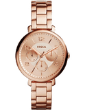 Fossil Jacqueline Rose Gold Dial Rose Gold Steel Strap Watch for Women - ES3665