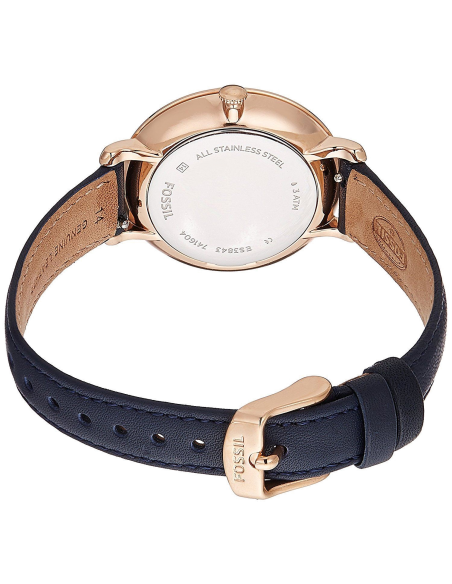 Fossil Jacqueline White Dial Blue Leather Strap Watch for Women - ES4291
