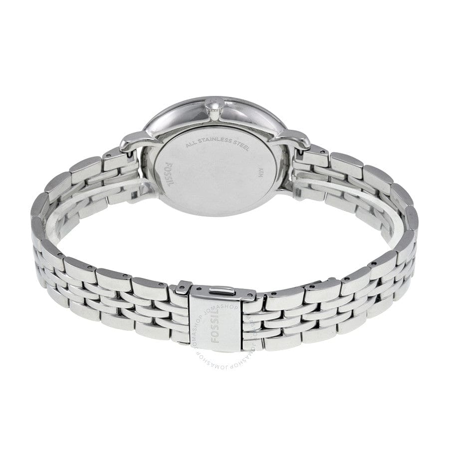 Fossil Jacqueline White Dial Silver Steel Strap Watch for Women - ES3545
