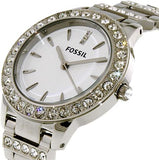 Fossil Jesse White Dial Silver Steel Strap Watch for Women - ES2362