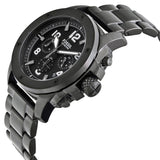 Fossil Machine Chronograph Black Dial Black Steel Strap Watch for Men - FS4927