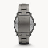 Fossil Machine Chronograph Black Dial Grey Steel Strap Watch for Men - FS4662