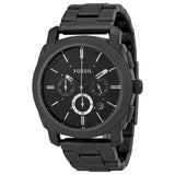 Fossil Machine Chronograph Black Dial Grey Steel Strap Watch for Men - FS4662