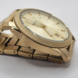Fossil Machine Gold Dial Gold Steel Strap Watch for Men - FS5264