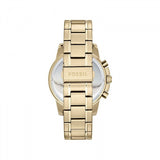 Fossil Machine Gold Dial Gold Steel Strap Watch for Men - FS5264