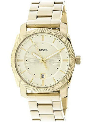 Fossil Machine Gold Dial Gold Steel Strap Watch for Men - FS5264