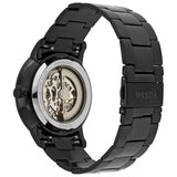 Fossil Neutra Automatic Skeleton Black Dial Black Steel Strap Watch for Men - ME3183