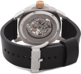 Fossil Modern Machine Automatic Skeleton Dial Black Leather Strap Watch for Men - ME3082
