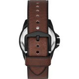 Fossil Nate Chronograph Brown Dial Brown Leather Strap Watch for Men - JR1511