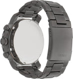 Fossil Nate Chronograph Gunmetal Dial Grey Steel Strap Watch for Men - JR1437