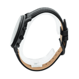 Fossil Neutra Chronograph Black Dial Black Leather Strap Watch for Men - FS5503