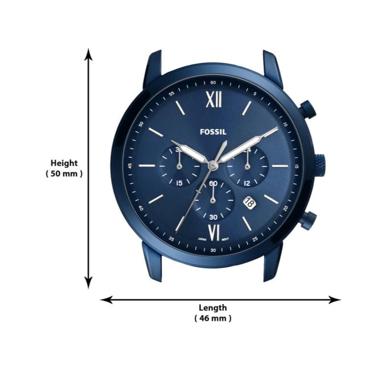 Fossil Neutra Chronograph Blue Dial Blue Steel Strap Watch for Men - FS5826