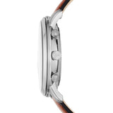 Fossil Neutra Chronograph Blue Dial Brown Leather Strap Watch for Men - FS5453