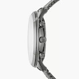 Fossil Neutra Chronograph Blue Dial Silver Mesh Bracelet Watch for Men - FS5383