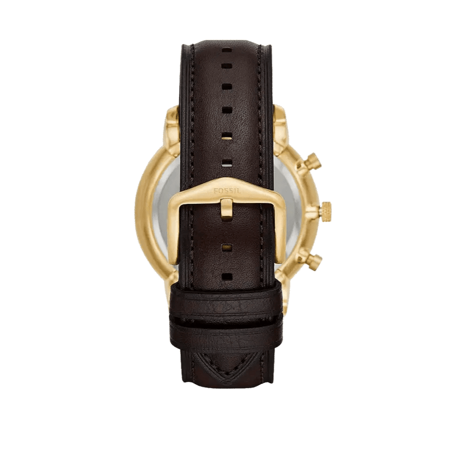 Fossil Neutra Chronograph Brown Dial Brown Leather Strap Watch for Men - FS5763
