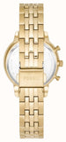 Fossil Neutra Chronograph Gold Dial Gold Steel Strap Watch for Women - ES5219