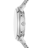 Fossil Neutra Chronograph Silver Dial Silver Steel Strap Watch for Women - ES5217