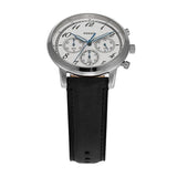 Fossil Neutra Chronograph White Dial Black Leather Strap Watch for Men - FS6023