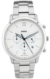 Fossil Neutra Chronograph White Dial Silver Steel Strap Watch for Men - FS5433
