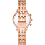 Fossil Boyfriend Chronograph Rose Gold Dial Rose Gold Steel Strap Watch for Women - ES3380