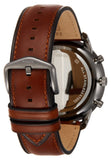 Fossil Neutra Chronograph Grey Dial Brown Leather Strap Watch for Men - FS5512