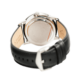 Fossil Neutra Minimalist Moonphase Black Dial Black Leather Strap Watch for Men - FS5904