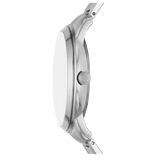 Fossil Neutra Minimalist Moonphase Blue Dial Silver Steel Strap Watch for Men - FS5907