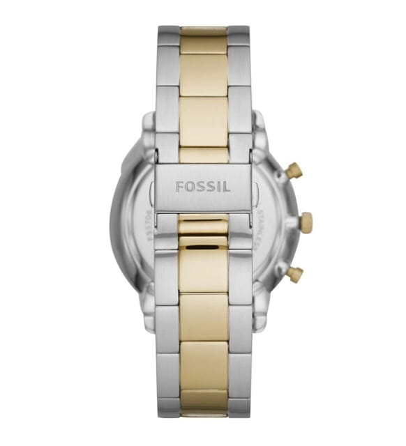 Fossil Neutra Moonphase Multifunction Black Dial Two Tone Steel Strap Watch for Men - FS5906