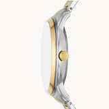 Fossil Neutra Moonphase Multifunction Black Dial Two Tone Steel Strap Watch for Men - FS5906