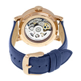 Fossil Original Boyfriend Skeleton White Dial Blue Leather Strap Watch for Women - ME3086