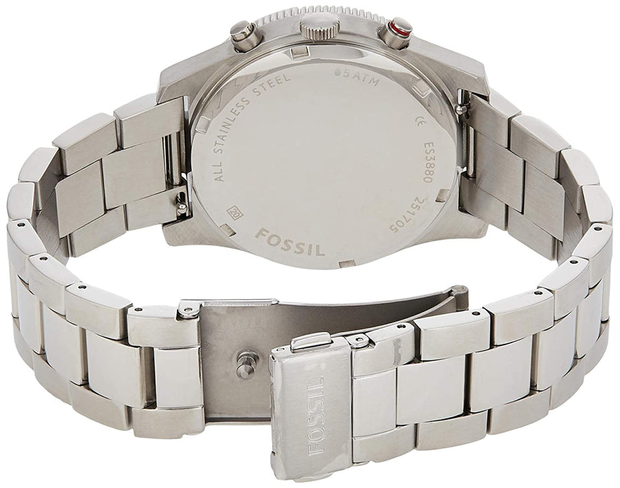 Fossil Perfect Boyfriend Mother of Pearl Blue Dial Silver Steel Strap Watch for Women - ES3880