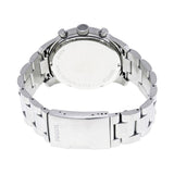 Fossil Pilot 54 Chronograph Navy Blue Dial Silver Steel Strap Watch for Men - FS5203