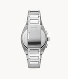 Fossil Pilot Chronograph Black Dial Silver Steel Strap Watch for Men - FS5141