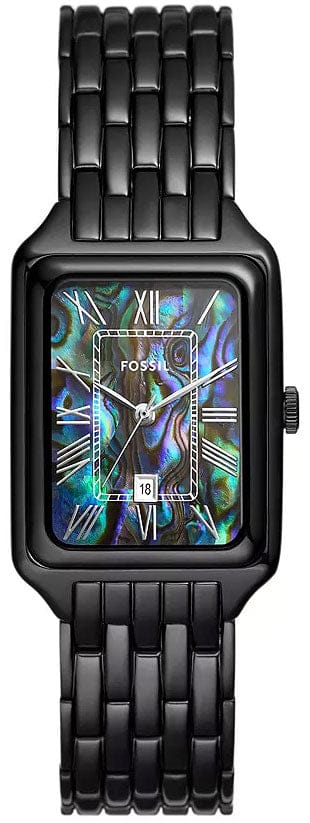 Fossil Raquel Three Hand Date Black Dial Black Steel Strap Watch For Women - ES5340