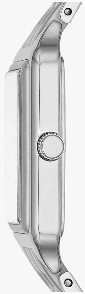 Fossil Raquel Three Hand Date White Dial Silver Steel Strap Watch for Women - ES5221