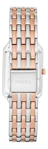 Fossil Raquel Three Hand White Dial Two Tone Steel Strap Watch For Women - ES5222