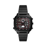 Fossil Retro Analog-Digital Black Dial Black Steel Strap Watch for Men - FS5891