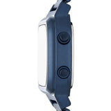 Fossil Retro Analog-Digital Black Dial Blue Steel Strap Watch for Men - FS5896