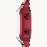 Fossil Retro Analog-Digital Black Dial Red Steel Strap Watch for Men - FS5897