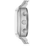 Fossil Retro Analog-Digital Black Dial Silver Steel Strap Watch for Men - FS5890